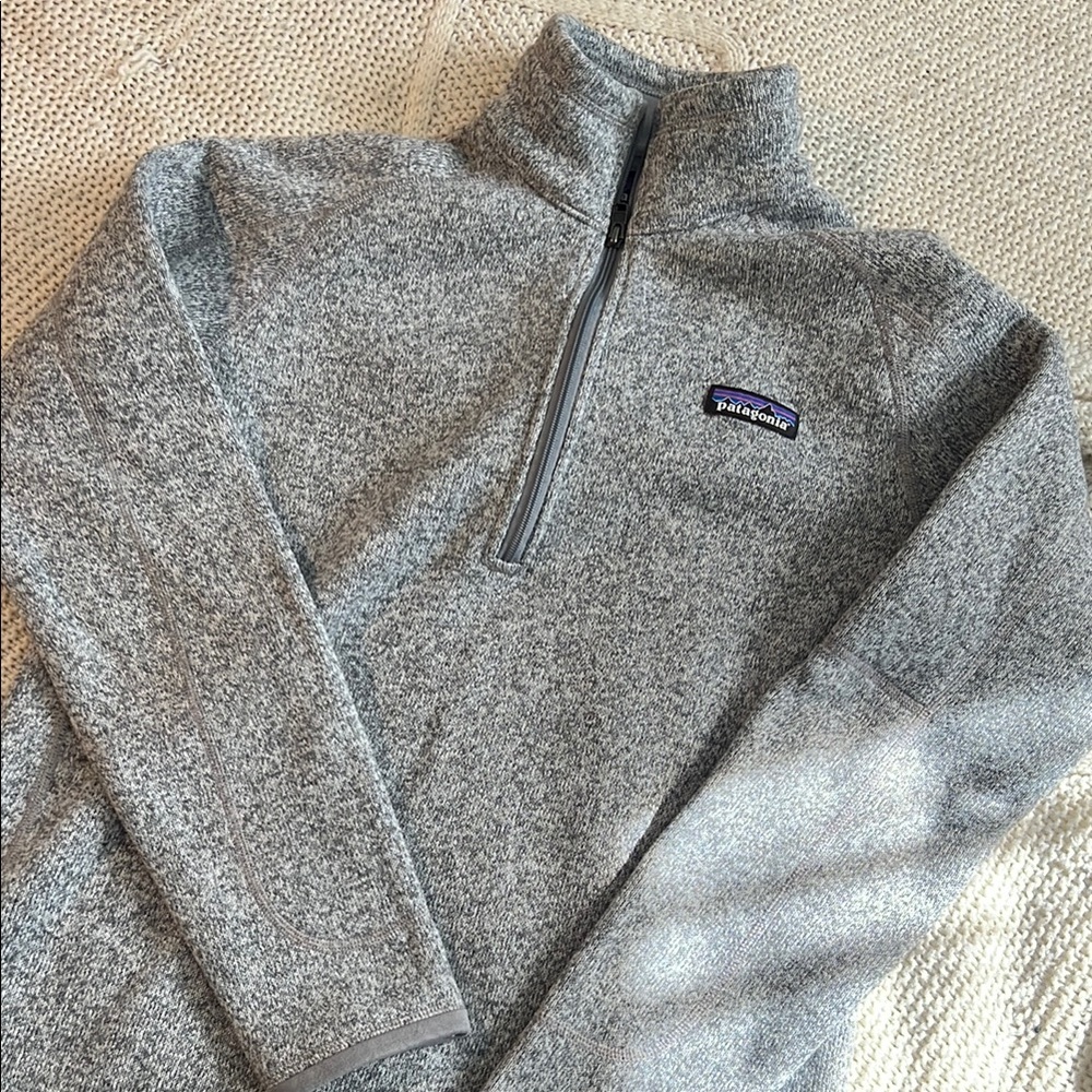 Patagonia Gray Zip Up Fleece Top
